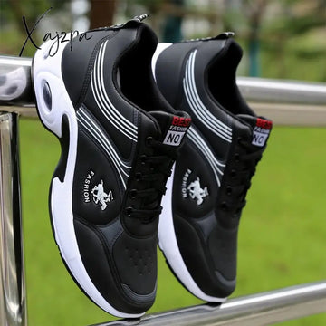 Xajzpa - Men’s Pu Leather Autumn Shoes Boys Casual Sneakers Man Tennis Fashion Men White Trainers